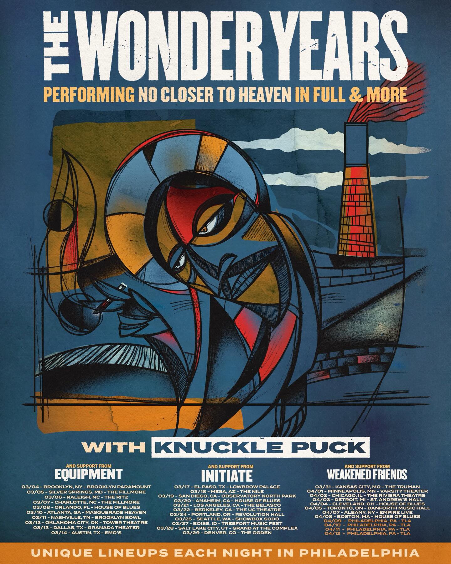 The Wonder Years No Closer to Heaven 10th Anniversary Tour Poster 2026